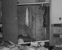 Heavy mold on apartment building interior